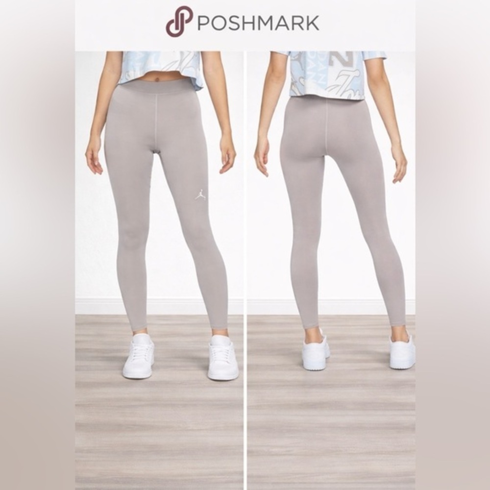 Jordan Essentials Women’s Leggings - Tight Fit - Light Taupe/Gray - Size XL